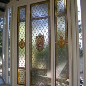 restauro e consolidamento vetrata Liberty